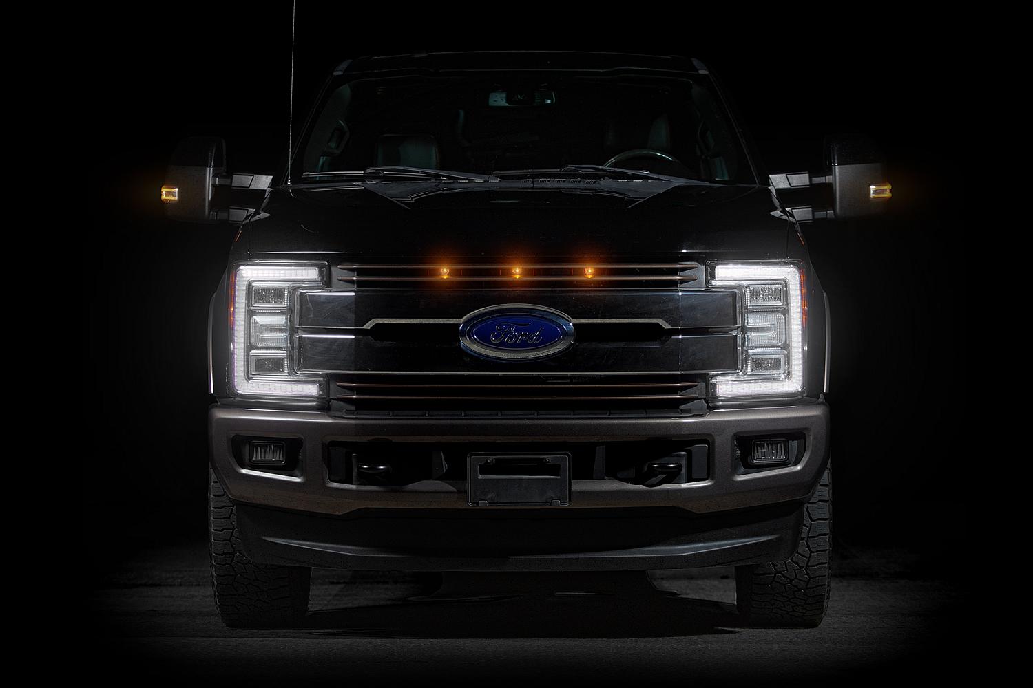 Ford Super Duty Raptor Style Grille Lights Kit 2017 2019